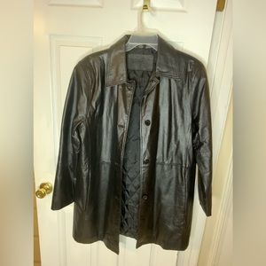 Women’s Genuine Leather Coat, Like New